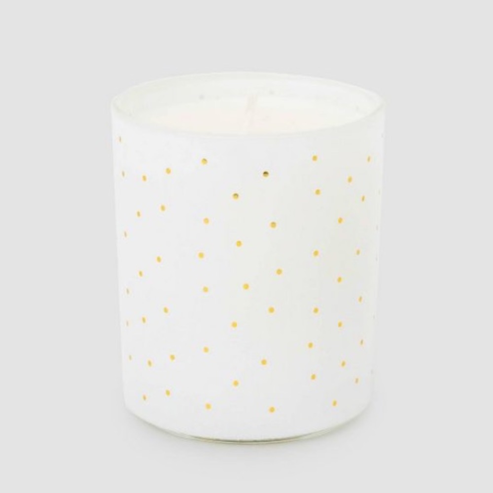 Fir Votive Candle White Gold Dots Cozy Cabin NWT - Picture 4 of 4